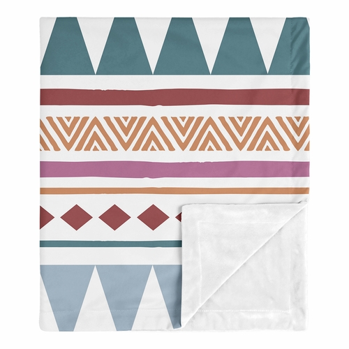Triangle Yellow and Blue Collection Baby Blanket
