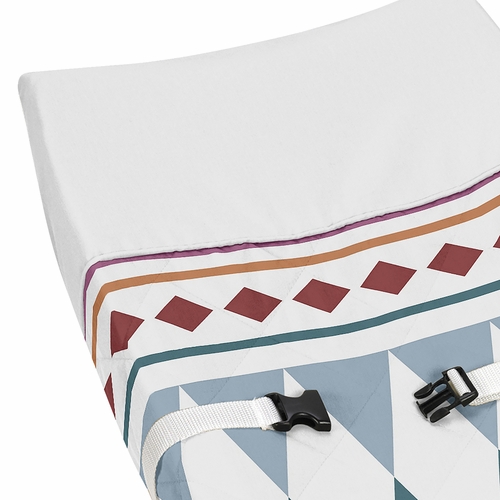 Triangle Yellow and Blue Collection Changing Pad Cover - alt image 3