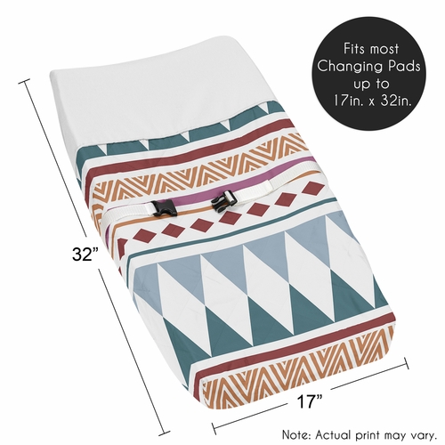Triangle Yellow and Blue Collection Changing Pad Cover - alt image 4