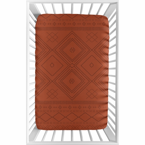 Tribal Boho Dot Collection Mini Crib Sheet