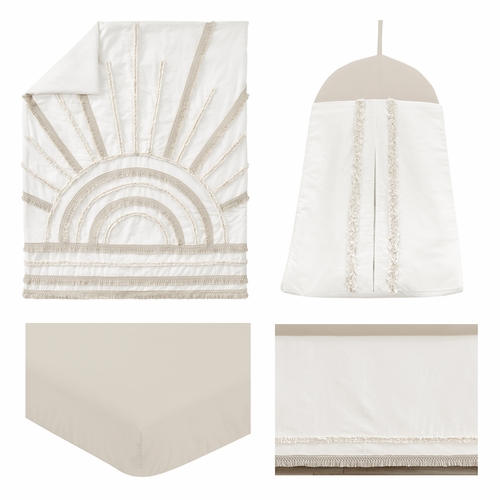 Tufted Sun Ivory Collection 4 Piece Crib Bedding - alt image 1