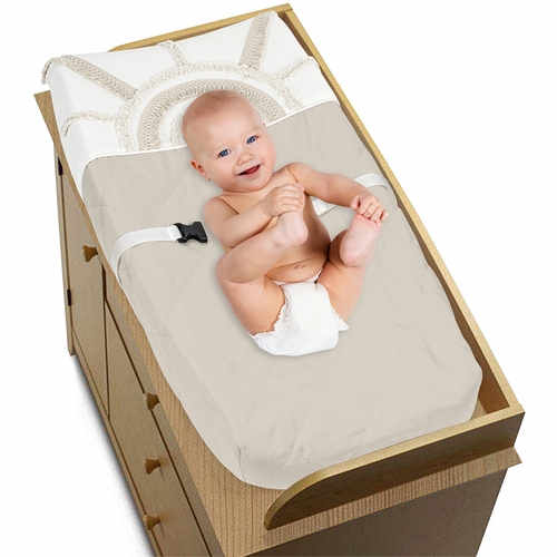 Tufted Sun Ivory Collection Changing Pad Cover - alt image 2