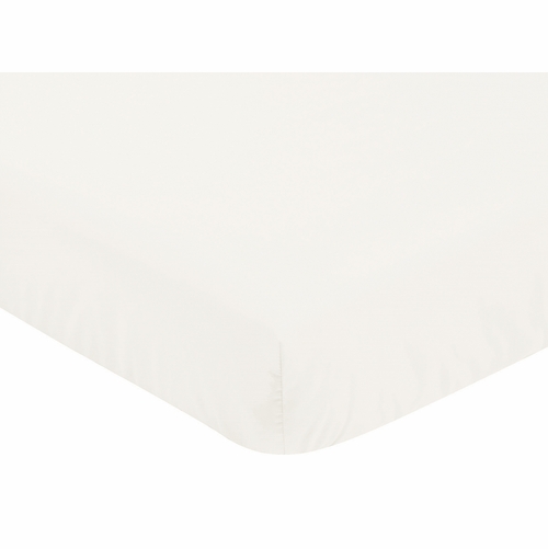 Tufted Sun Ivory Collection Crib Sheet - Solid Ivory - alt image 2