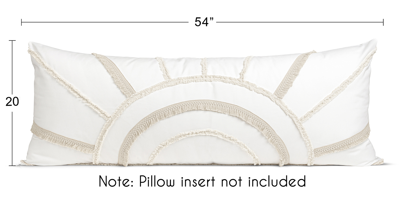 Tufted Sun Ivory Collection Full Length Body Pillow Cover