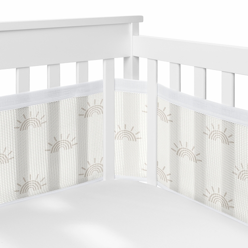 Tufted Sun Ivory Collection Sweet Jojo Designs 6 Piece Crib Bedding + BreathableBaby Breathable Mesh Liner - alt image 2
