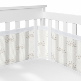 Tufted Sun Ivory Collection Sweet Jojo Designs + BreathableBaby Breathable Mesh Crib Liner