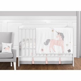 Unicorn 11 Piece Bumperless Crib Bedding Collection