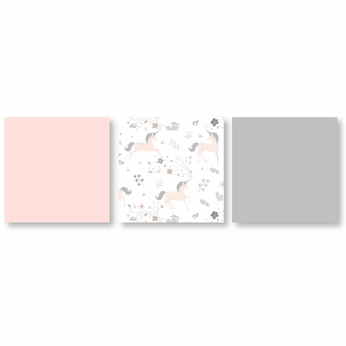 Unicorn 4 Piece Bumperless Crib Bedding Collection - alt image 2