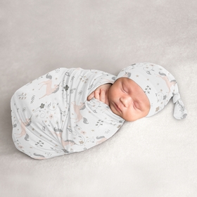 Unicorn Collection Baby Cocoon and Beanie Hat - 2 Piece Set
