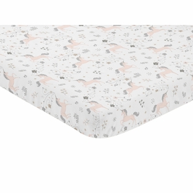 Unicorn Collection Mini Crib Sheet - Unicorn Print