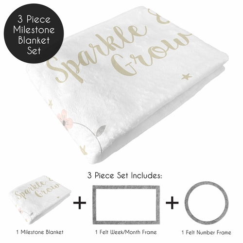 Unicorn Collection Monthly Milestone Baby Blanket - alt image 1