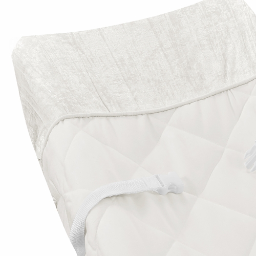 Velvet Ivory Collection Changing Pad Cover - alt image 3