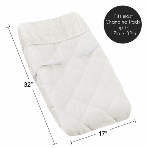Velvet Ivory Collection Changing Pad Cover - alt image 4