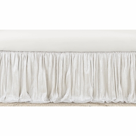 Velvet Ivory Collection Crib Bed Skirt
