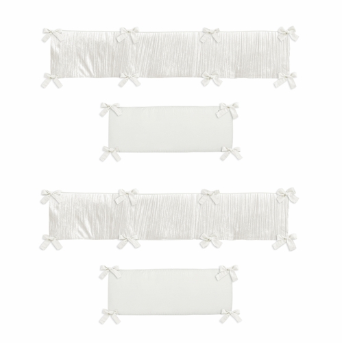 Velvet Ivory Collection Crib Bumper Pad