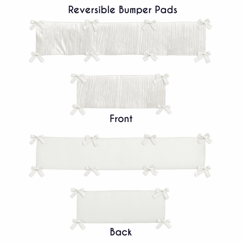 Velvet Ivory Collection Crib Bumper Pad - alt image 1