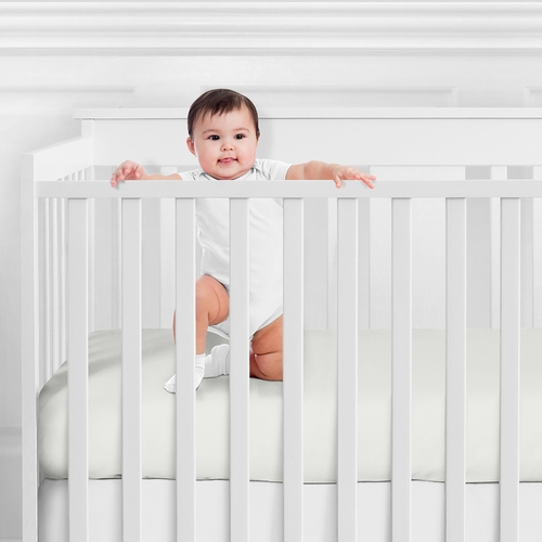 Velvet Ivory Collection Crib Sheet - alt image 1