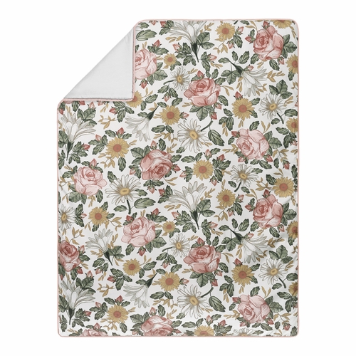Vintage Floral 9 Piece Crib Bedding Collection - alt image 3