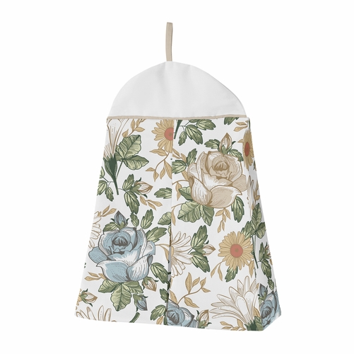 Vintage Floral Blue and Yellow Collection 4 Piece Crib Bedding - alt image 4