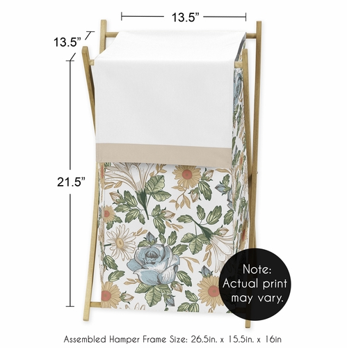 Vintage Floral Blue and Yellow Collection Hamper - alt image 4