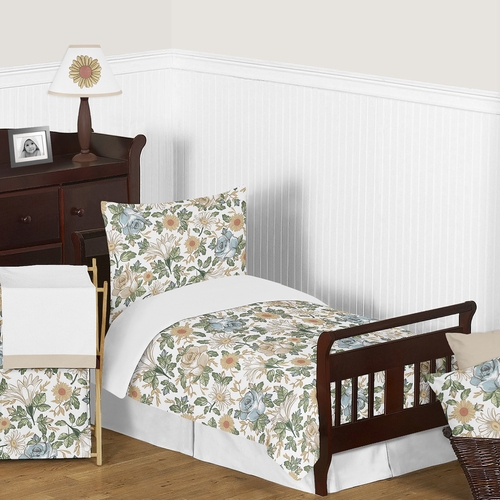 Vintage Floral Blue and Yellow Collection Lamp Shade - alt image 1