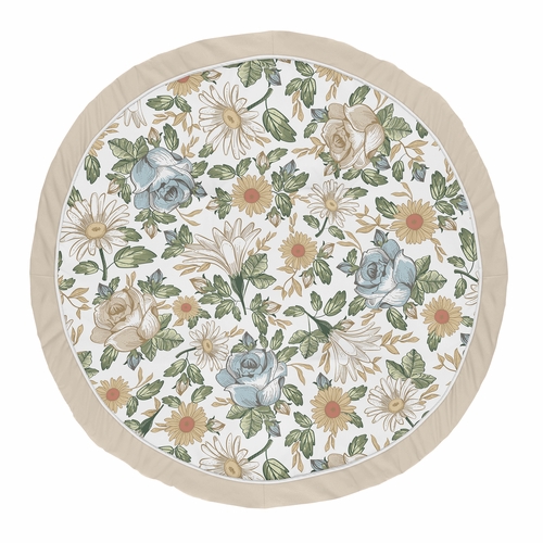 Vintage Floral Blue and Yellow Collection Playmat