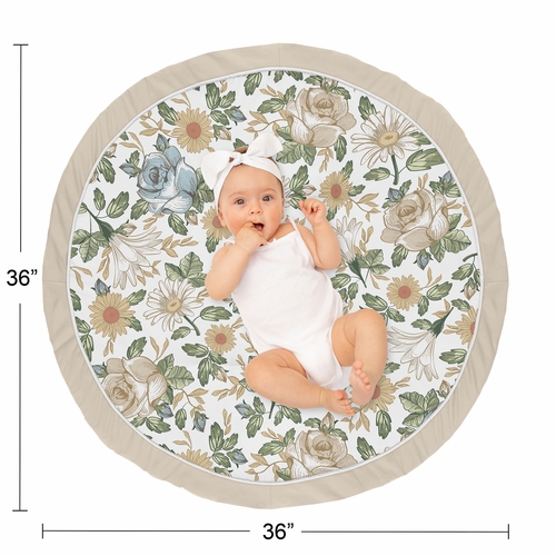 Vintage Floral Blue and Yellow Collection Playmat - alt image 3