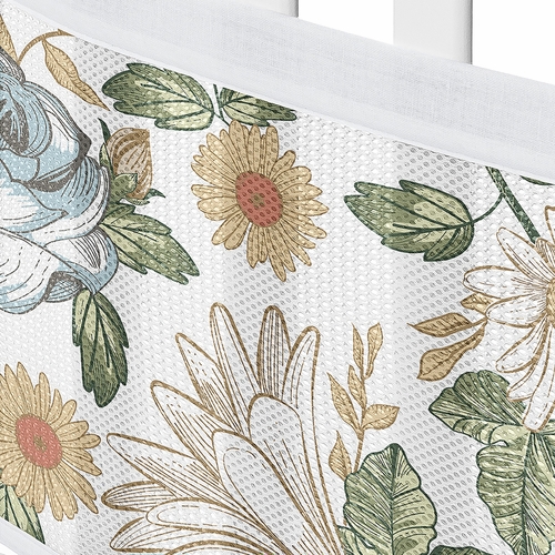 Vintage Floral Blue and Yellow Collection Sweet Jojo Designs + BreathableBaby Breathable Mesh Crib Liner - alt image 4