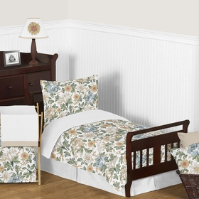 Vintage Floral Blue and Yellow Collection Toddler Bedding