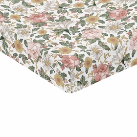 Vintage Floral Collection 100% Cotton Muslin Crib Sheet