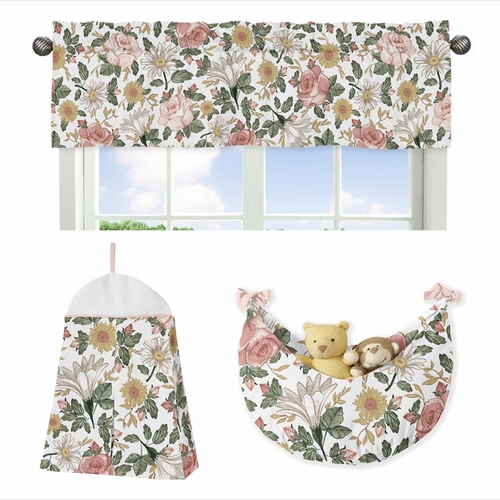 Vintage Floral Collection 11 Piece Bumperless Crib Bedding - alt image 5