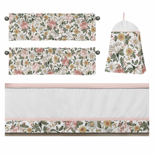 Vintage Floral Collection 11 Piece Crib Bedding - alt image 4