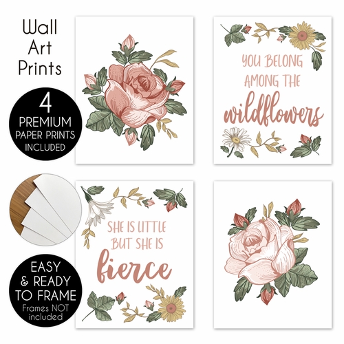 Vintage Floral Collection 11 Piece Crib Bedding - alt image 5