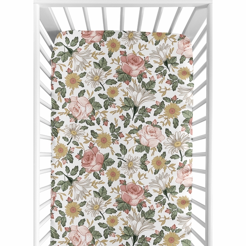 Vintage Floral Collection 2 Pack Crib Sheets - alt image 1