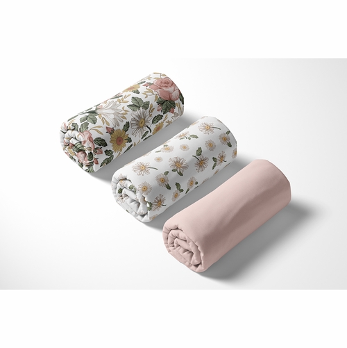 Vintage Floral Collection 3 Pack Crib Sheets - alt image 4