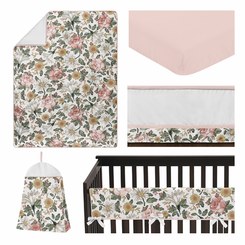 Vintage Floral Collection 5 Piece Crib Bedding - alt image 1
