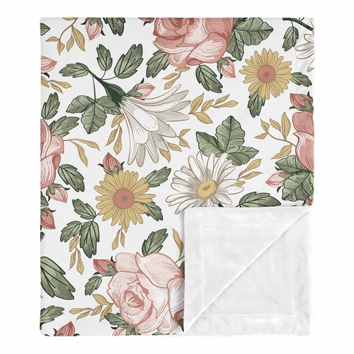 Vintage Floral Collection Baby Blanket