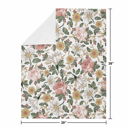 Vintage Floral Collection Baby Blanket - alt image 3