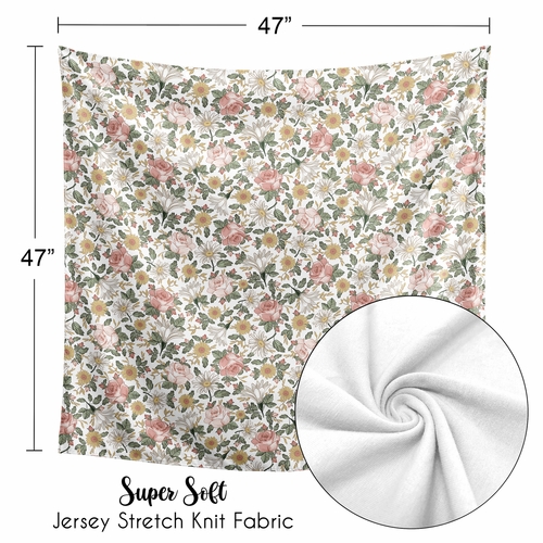 Vintage Floral Collection Baby Swaddle Blanket - alt image 4