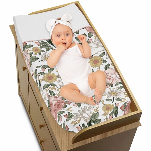 Vintage Floral Collection Changing Pad Cover - alt image 2