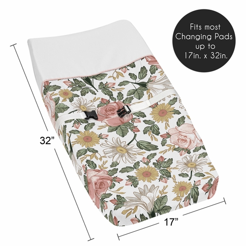Vintage Floral Collection Changing Pad Cover - alt image 4