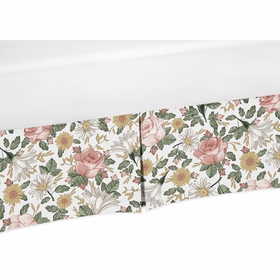 Vintage Floral Collection Crib Bed Skirt