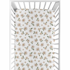 Vintage Floral Collection Crib Sheet - Daisy