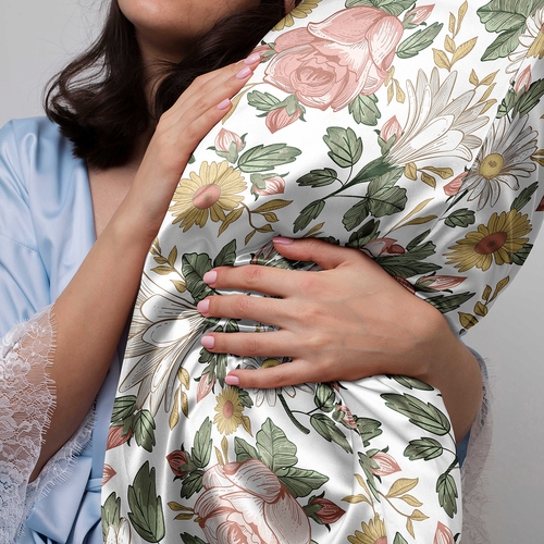 Vintage Floral Collection Decorative Satin Pillowcases - 2 Pack Set - alt image 1