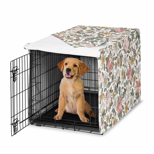 Vintage Floral Collection Dog Crate Kennel Cover 36in.
