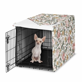 Vintage Floral Collection Dog Crate Kennel Cover 24in.