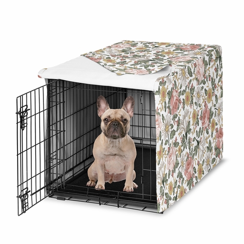 Vintage Floral Collection Dog Crate Kennel Cover 30in.