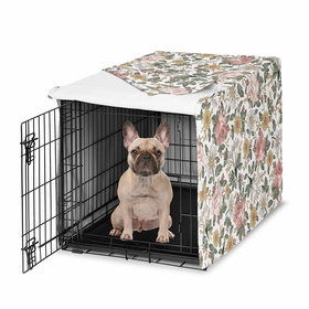 Vintage Floral Collection Dog Crate Kennel Cover 30in.