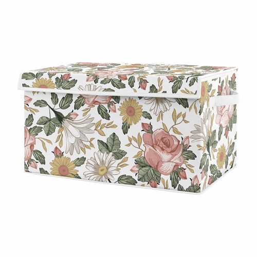 Vintage Floral Collection Fabric Toy Bin Storage