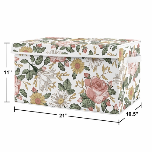 Vintage Floral Collection Fabric Toy Bin Storage - alt image 1